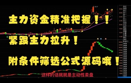 主力资金进精准把握!紧跟主力拉升附条件筛选公式源码,一个有价值的指标公式哔哩哔哩bilibili