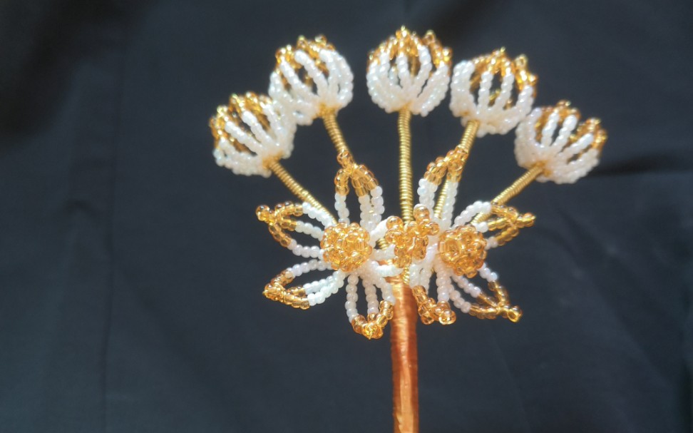 【米珠花】簪子【发簪】米珠发簪