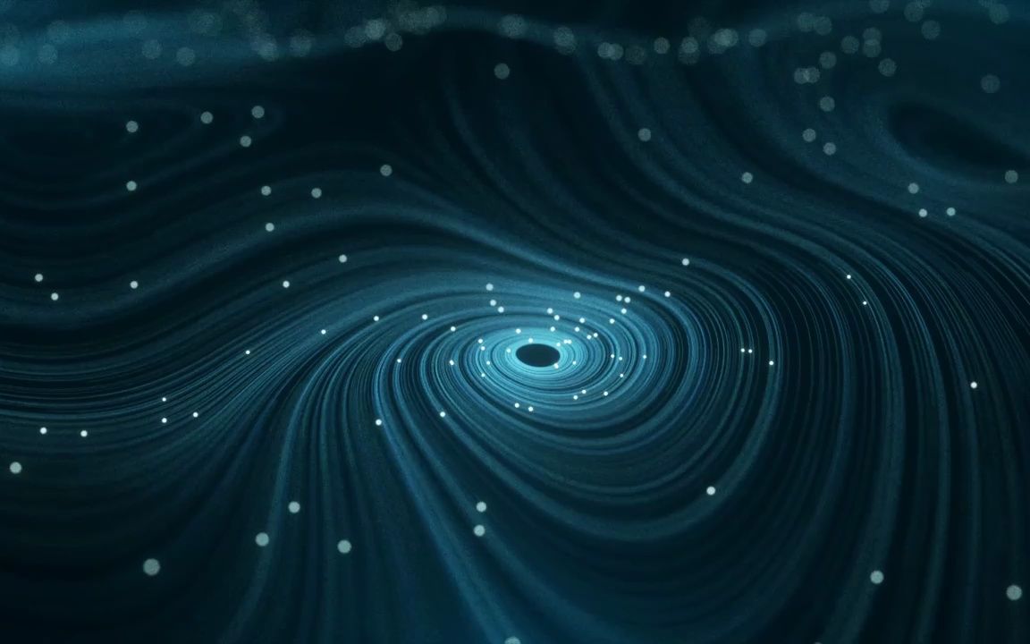 k2951 4k画质高科技蓝色光线粒子流动互联网5g大数据ai人工智能背景