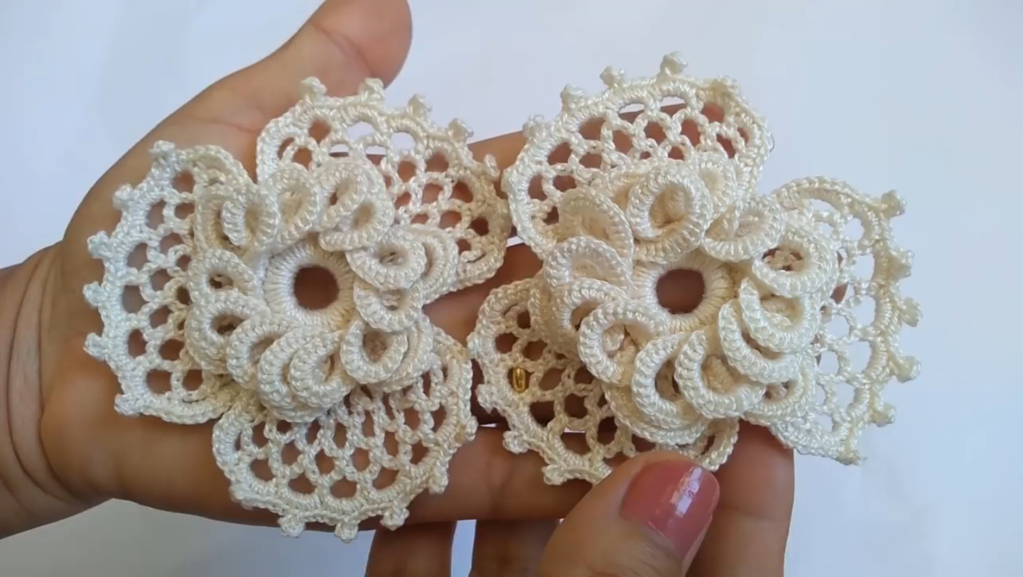 太美了,爱尔兰钩针花朵