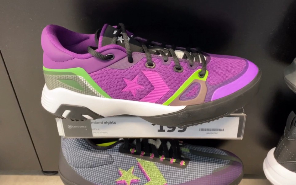 【1080p】匡威g4国外折扣店实拍,converse g4 miami nights(国内不