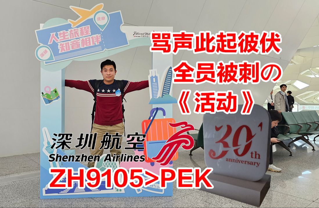 被刺所有饭卡朋友的活动?国深航凤凰知音三十周年主题航班 ZH9105 全价经济舱运转体验哔哩哔哩bilibili