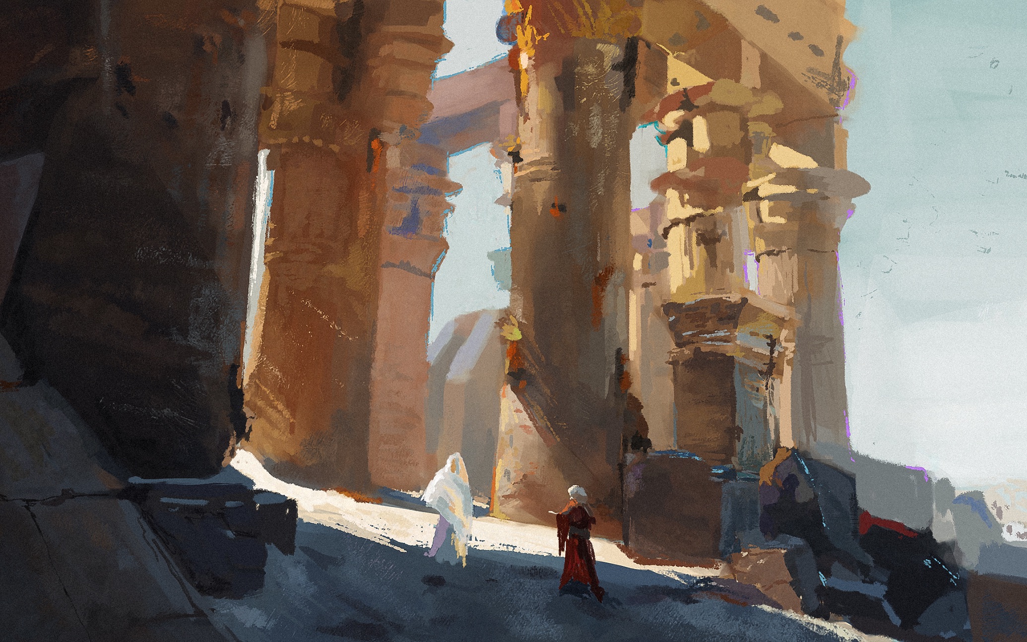 photoshop绘画板绘极限一小时场景原画cg临摹速写191126