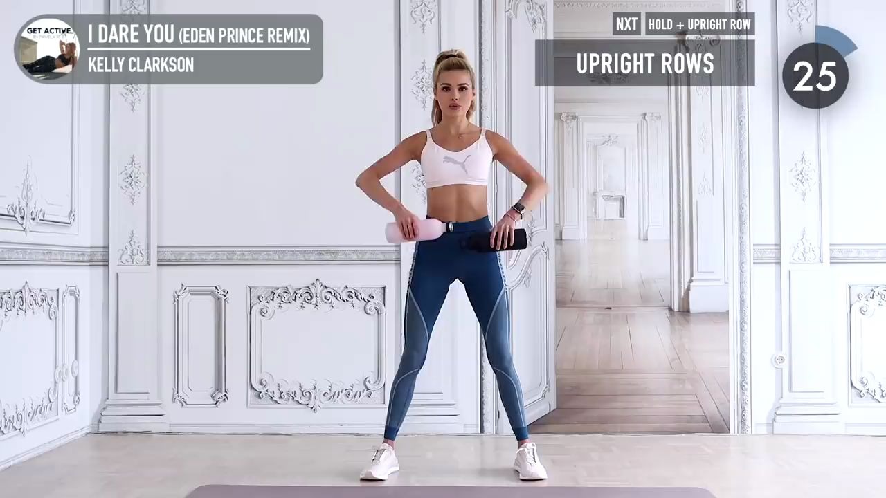 pamela帕梅拉10分钟背部训练哑铃水瓶