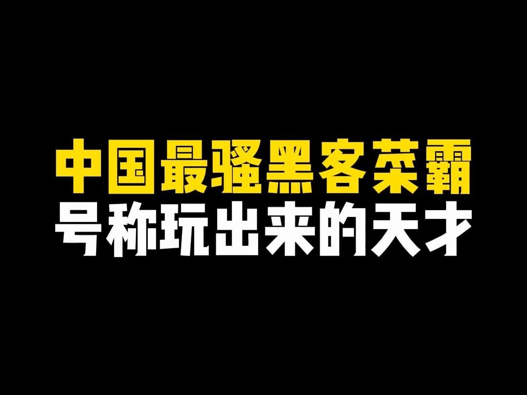 中国最骚黑客菜霸,号称玩出来的天才哔哩哔哩bilibili