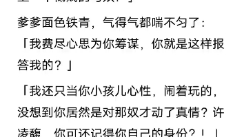 [图]（已完结）嫡姐重生后，执意要嫁给被她欺辱得遍体鳞伤的马奴。她说马奴将来会称霸一方，成为角逐天下的第一人选。只要她从现在开始感化他，用爱包围他...