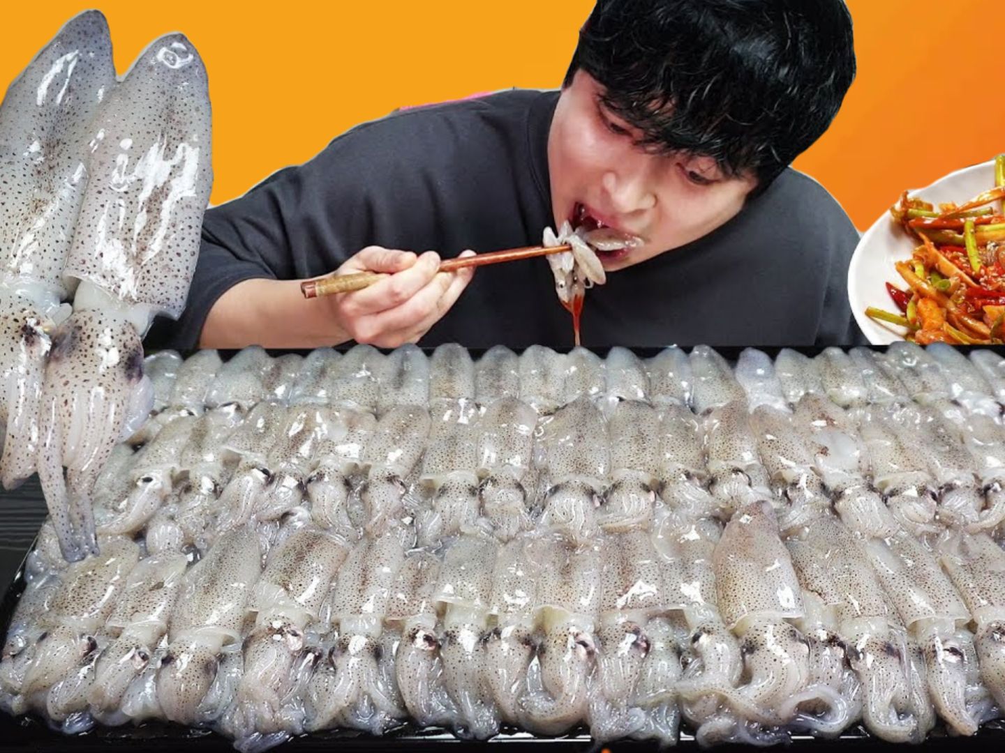 韩国富二代生吃墨斗鱼?这种刺身他吃起来毫无压力,他到底是不是真虎?