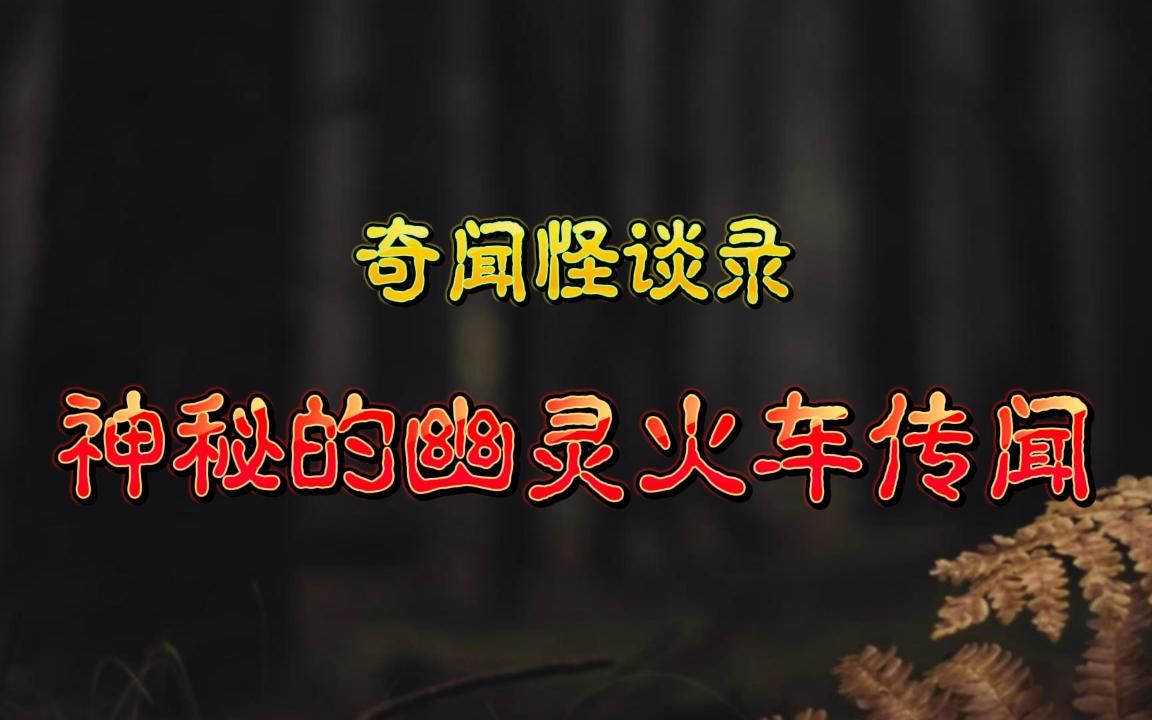 【奇闻怪谈录】神秘的幽灵火车传闻「 鬼怪故事 」「 恐怖故事 」「灵异故事」「民间故事」「奇闻异事」哔哩哔哩bilibili