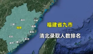 福建省九市清华北大录取人数排名，哪个城市让您觉得意外？