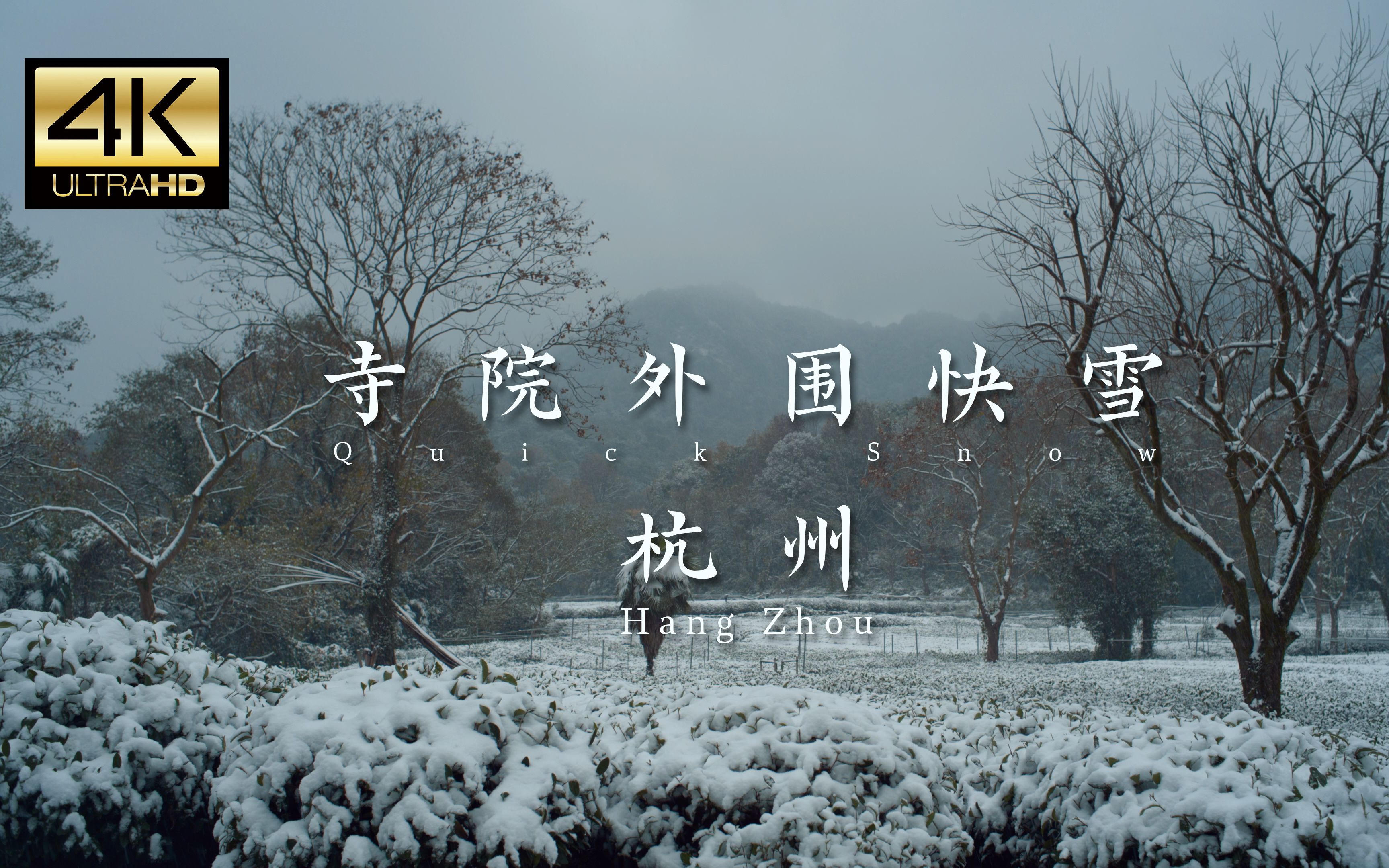 【4k】寺院外围快雪 | 杭州 | 电影机 | 胶片镜头哔哩哔哩bilibili