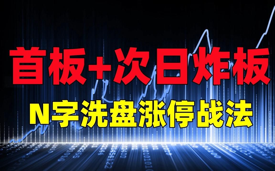 [图]股票出现首板涨停+次日炸板不回封！N字洗盘涨停战法！打板客必备