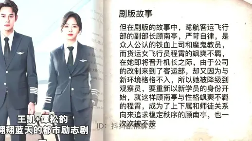 向风而行》王凯+谭松韵  翱翔蓝天的都市励志剧