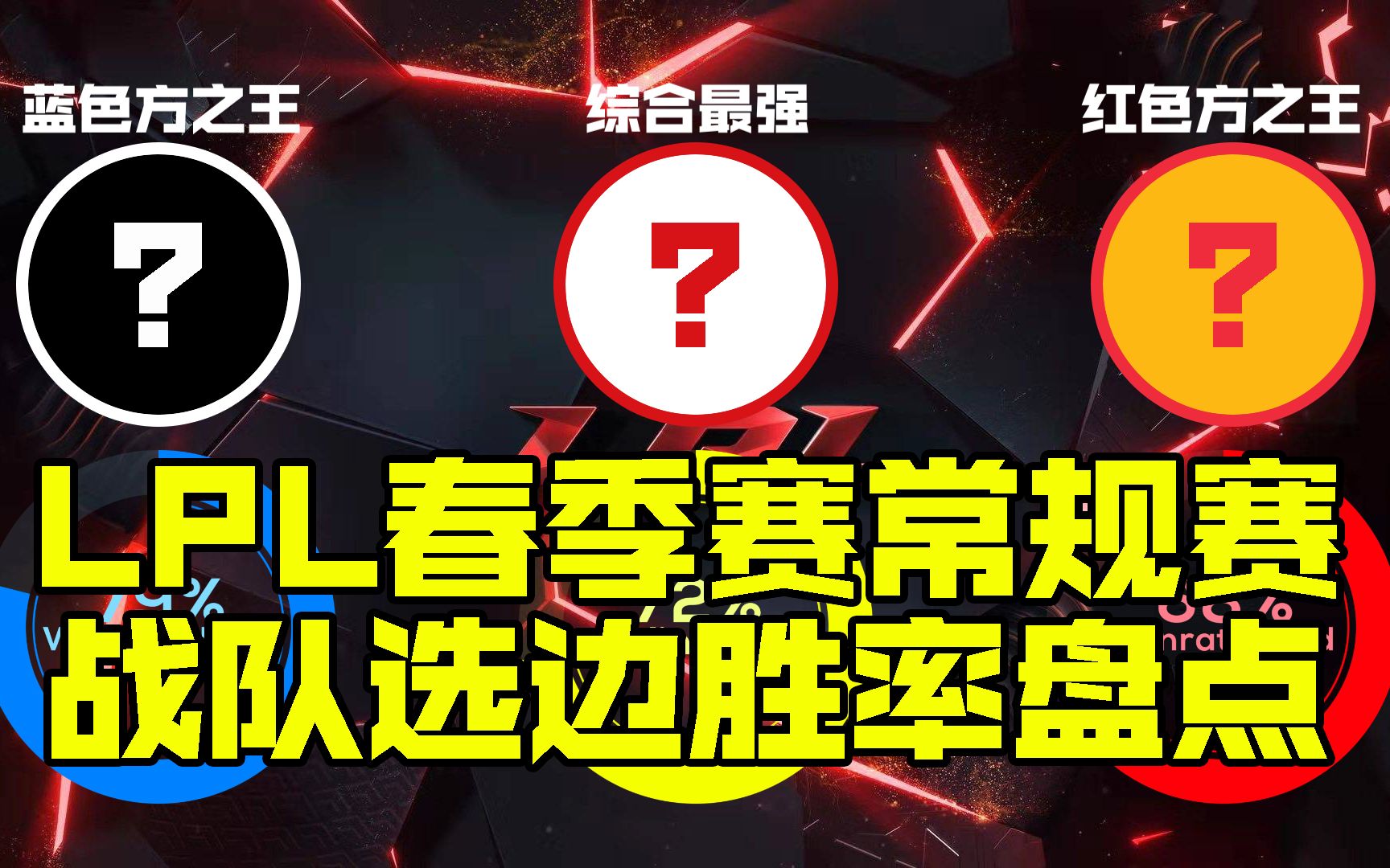 【数据向】蓝色方天然优势?谁是LPL红蓝方之王?2020LPL春季赛常规赛战队选边胜率盘点哔哩哔哩bilibili