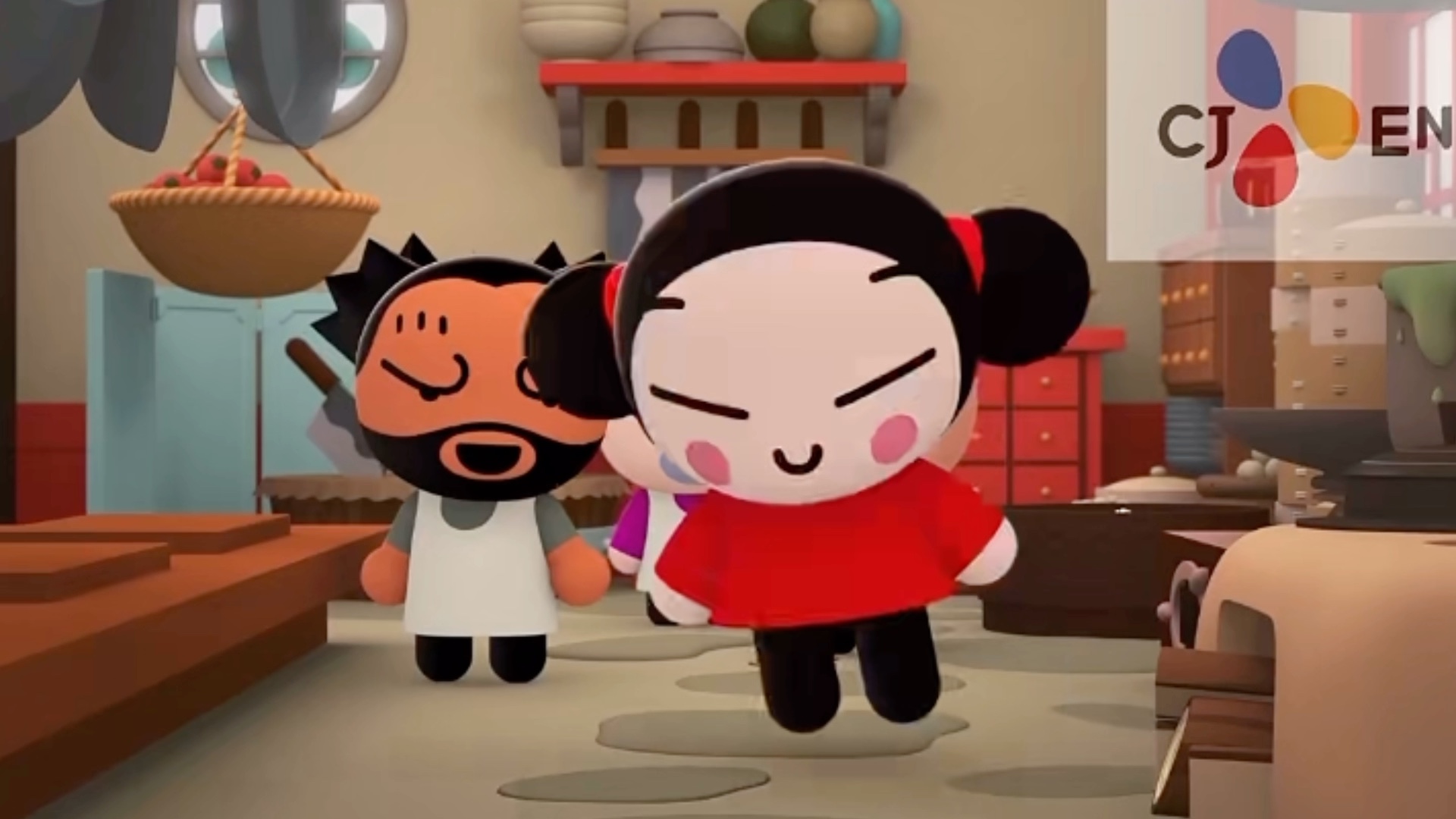 pucca普卡娃娃|pucca跳跃旋转一分钟