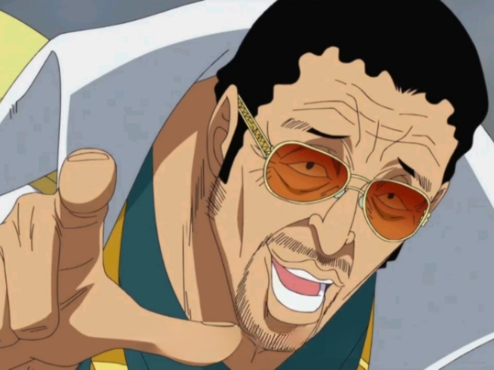 贯彻正义 "老夫可是很棘手的哦～" 大将黄猿一穿三 vs黄猿,顶上战争