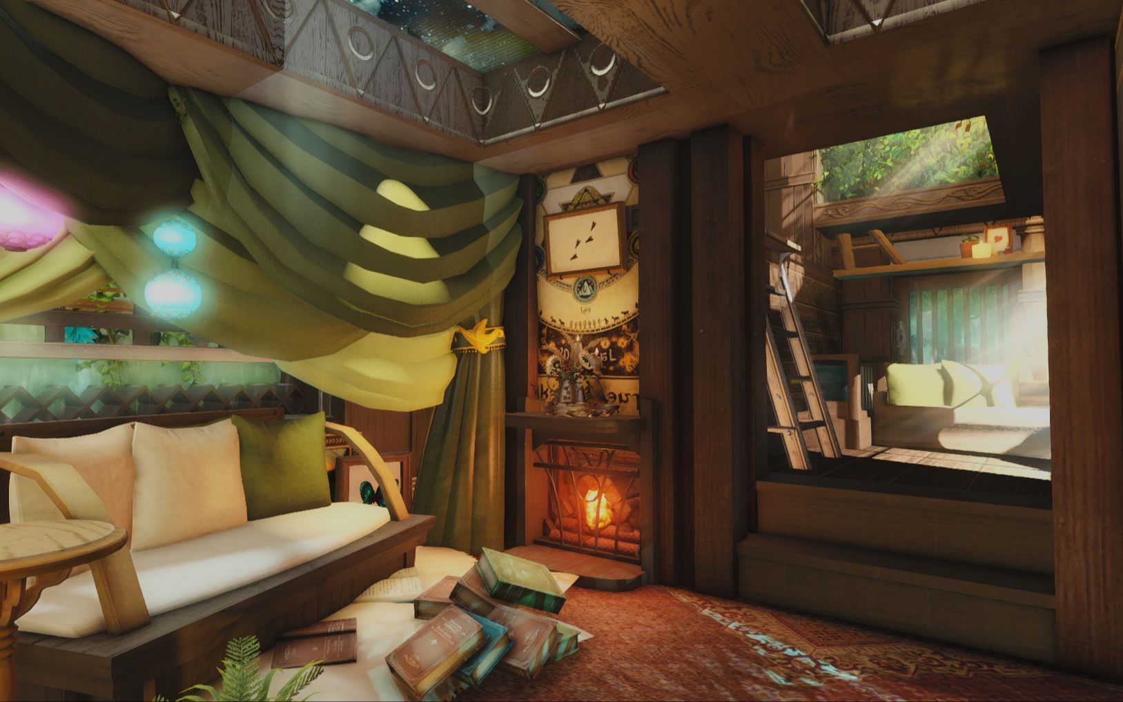 【ff14装修】s房|佚名冒险者的森系复式阁楼