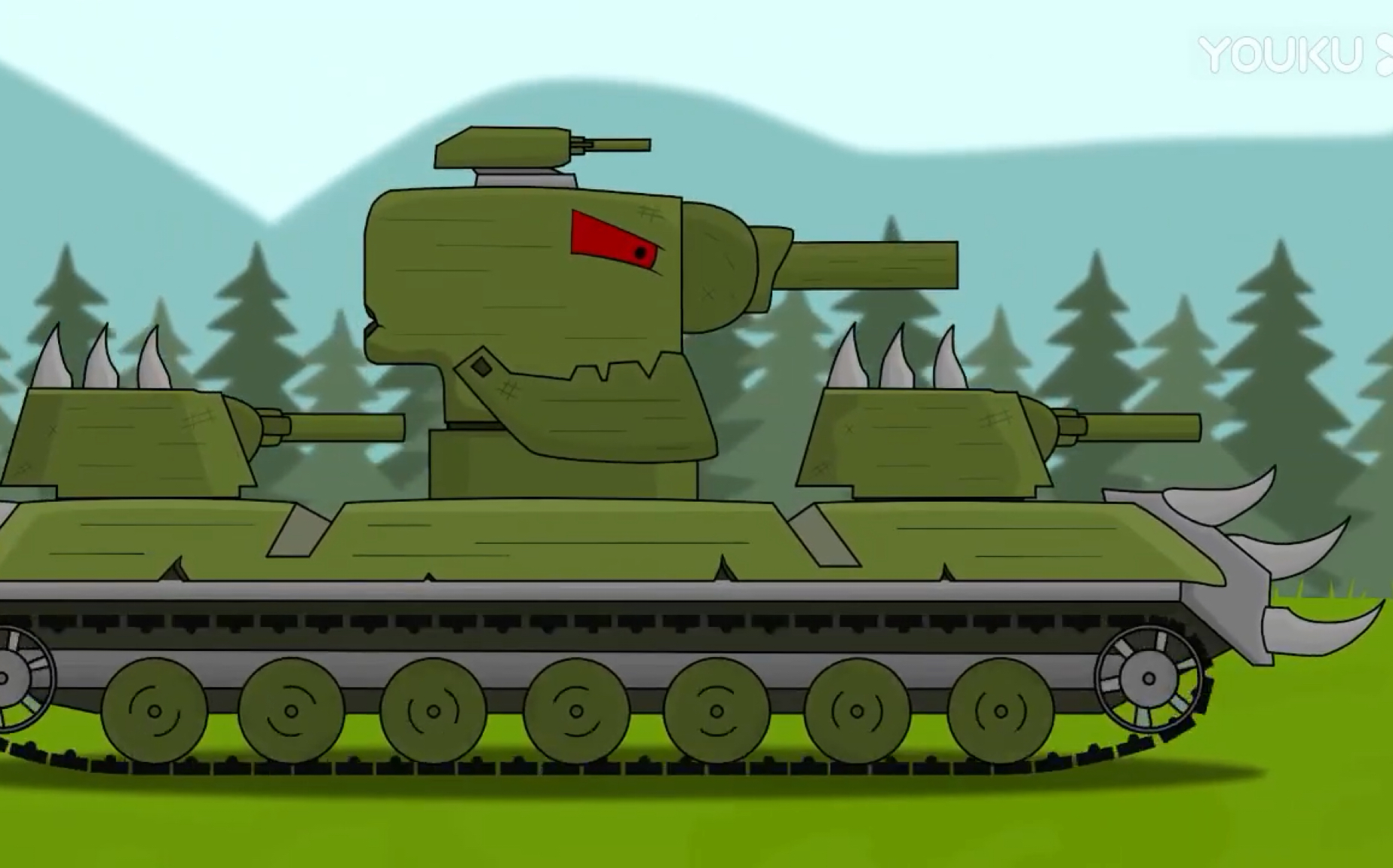 坦克动画kv6vs巨鼠
