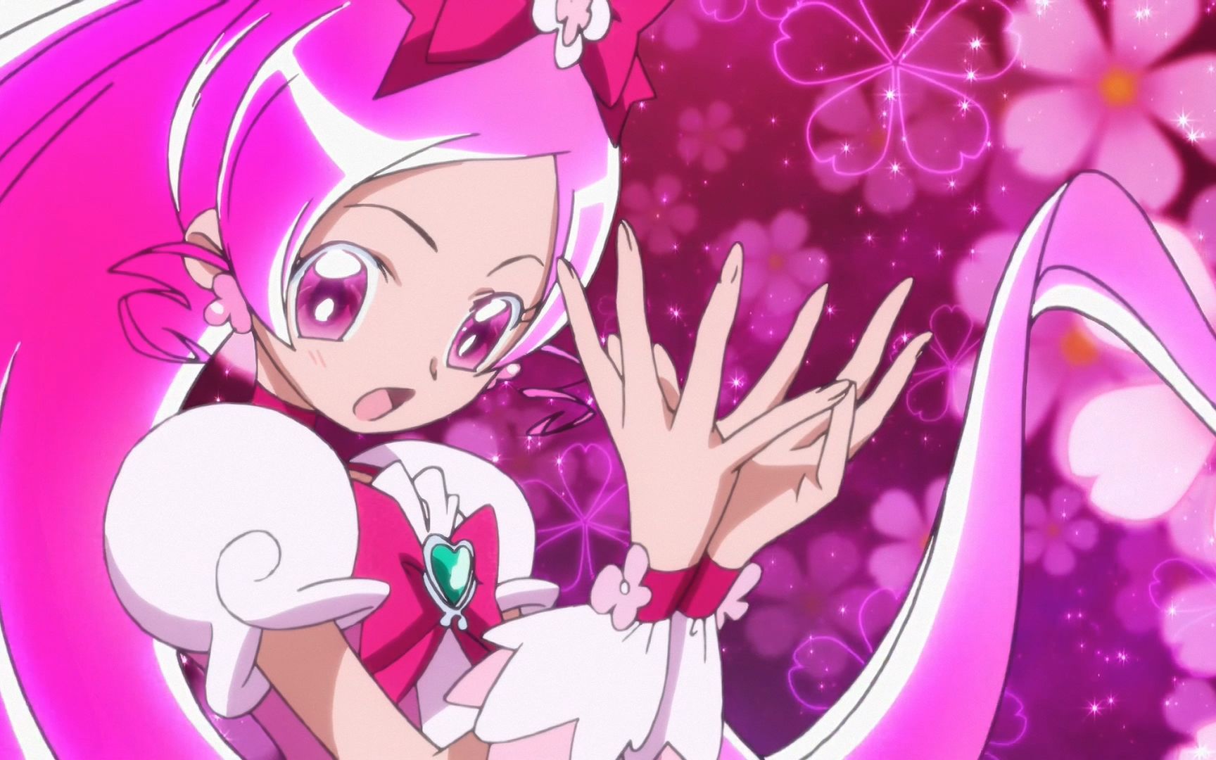 【heartcatch光之美少女!】 花蕾天使(cure blossom)变身画面