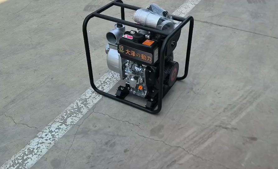 大泽动力4寸柴油抽水泵 手/电启动 大流量大口径 带有快速接头