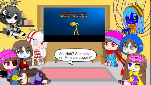 UNDERTALE AU reacts to Animation vs. Minecraft Shorts EP 1 & 2_哔哩哔哩_bilibili