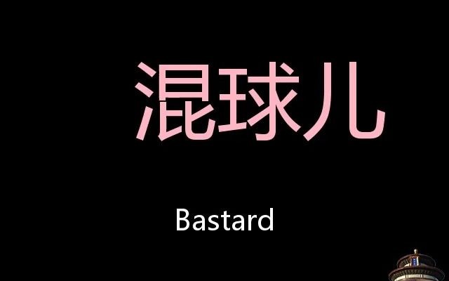 混球儿chinesepronunciationbastard
