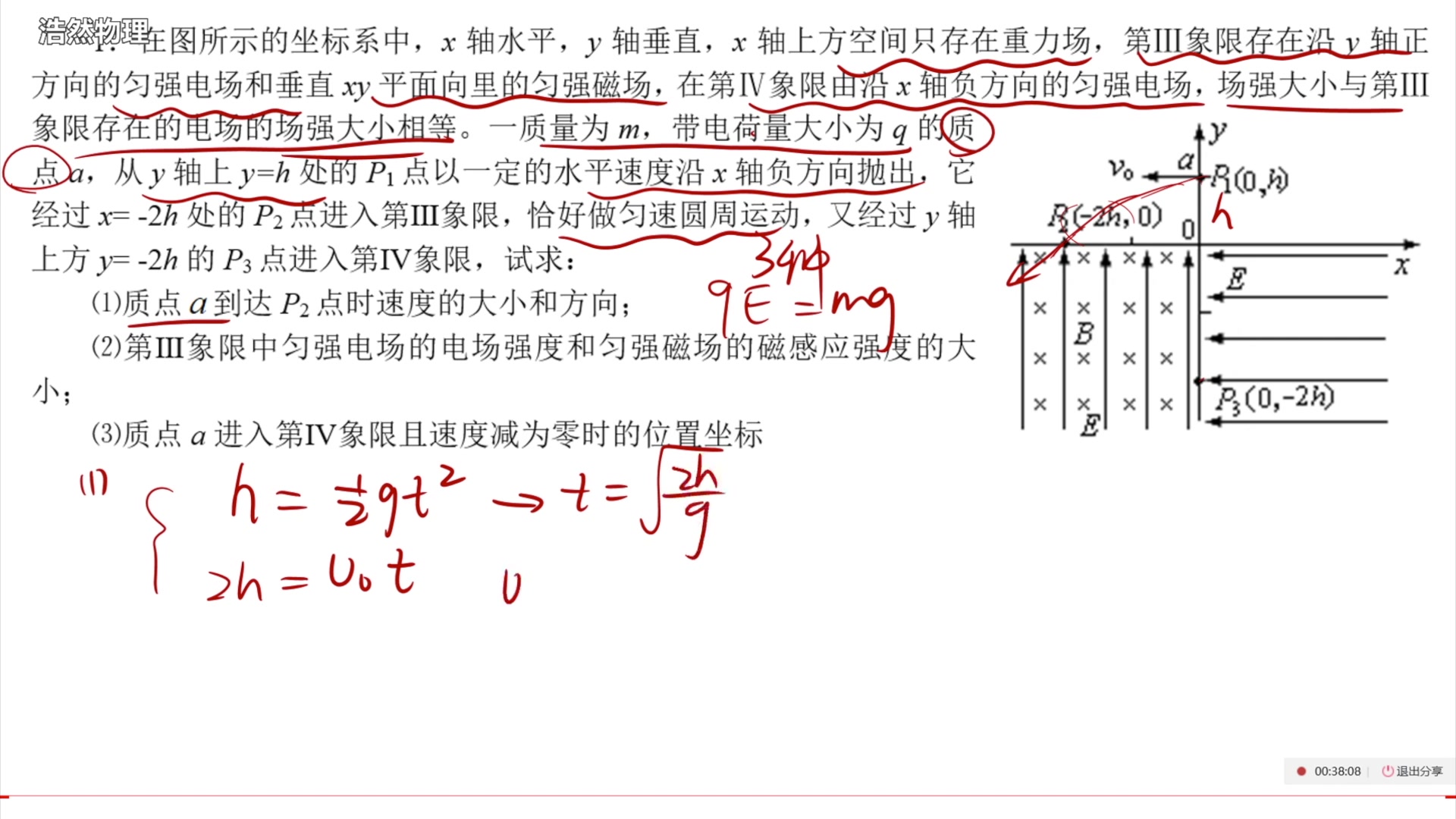 [图]（高三必看）15min教你怎么完美解一道20分的磁场+电场压轴题，绝对值得