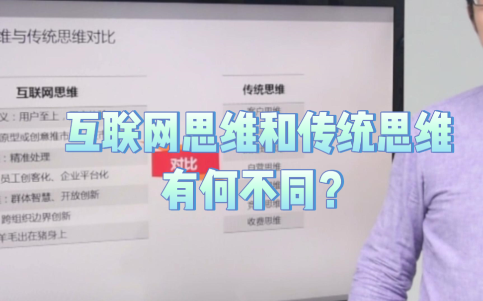 管理信息系统 | 互联网思维及与传统思维有何不同?哔哩哔哩bilibili