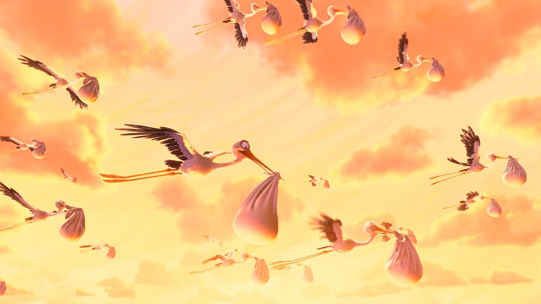 迪士尼治愈动画:天上的小鸟是来送宝宝的《暴力云与送子鹤》