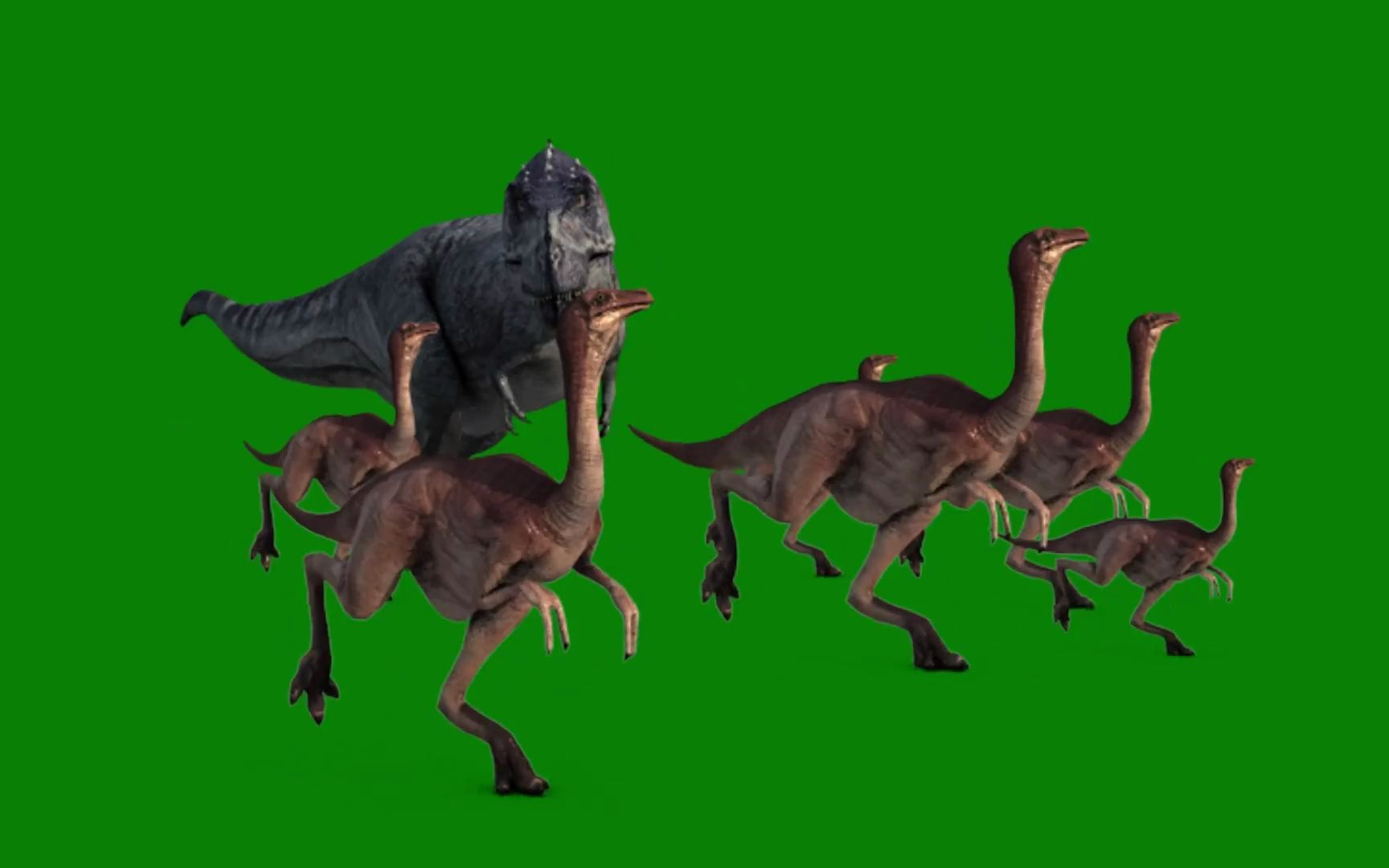 恐龙绿屏抠像素材