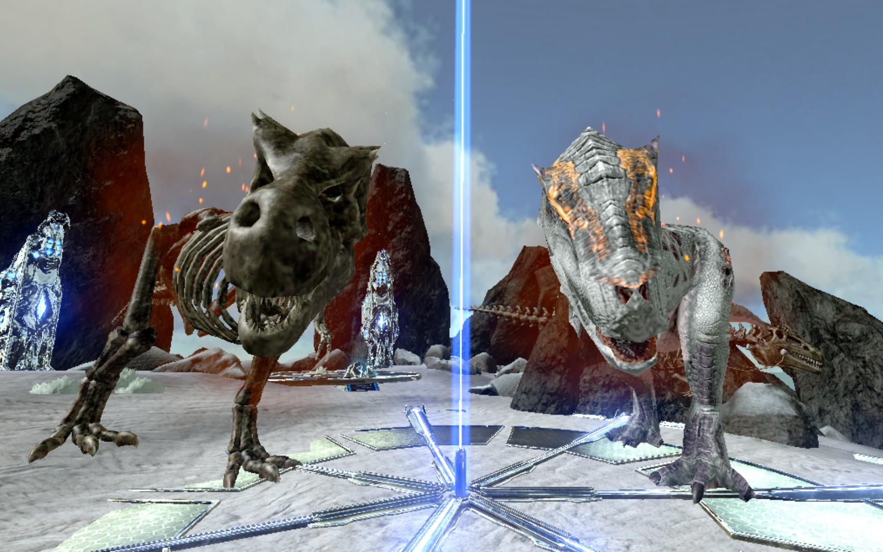 《方舟生存进化手游》骷髅龙试玩