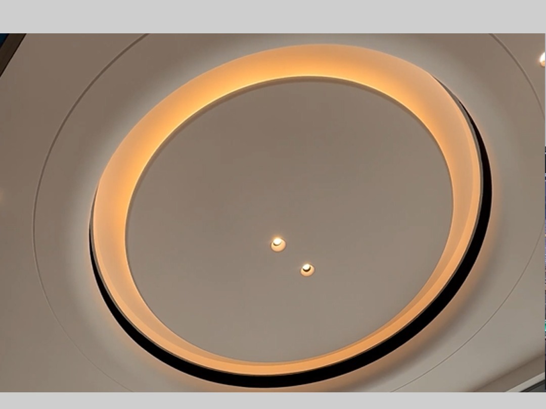 双弧圆形带凹槽天花吊顶