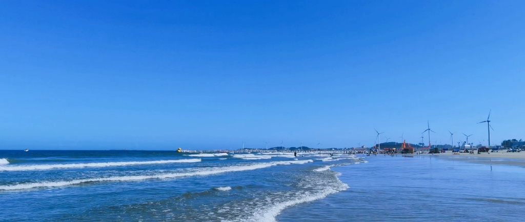 漳州六鳌海滩,细细的白砂超级软