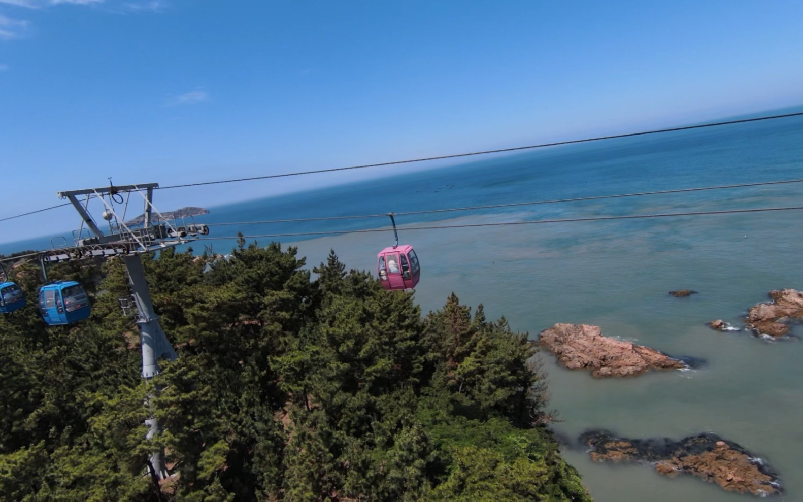 山东荣成景点摩天岭索道 成山头航拍by dji fpv