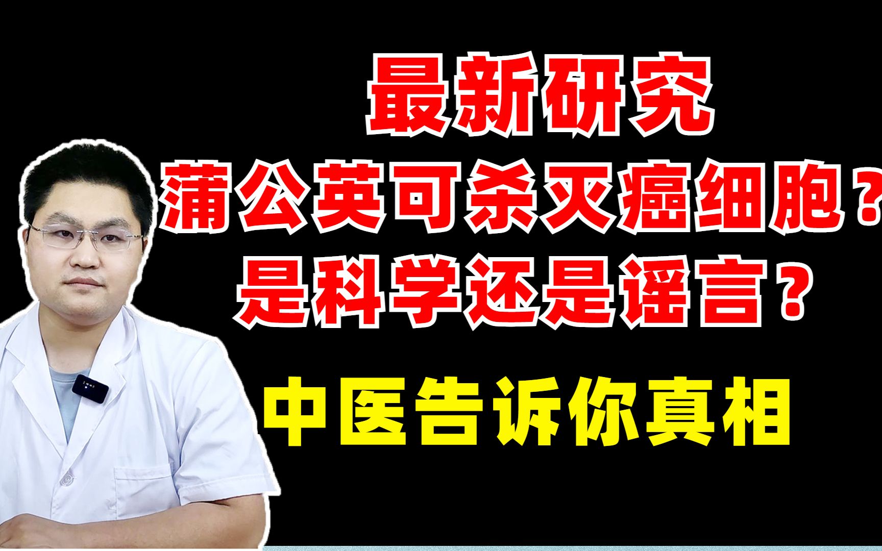 蒲公英可杀死98%的癌细胞?科学还是谣言?中医告诉你真相哔哩哔哩bilibili