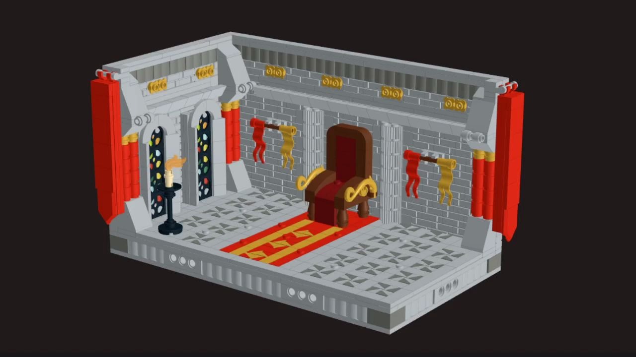 乐高moc作品 国王宝座 王座 作品展示