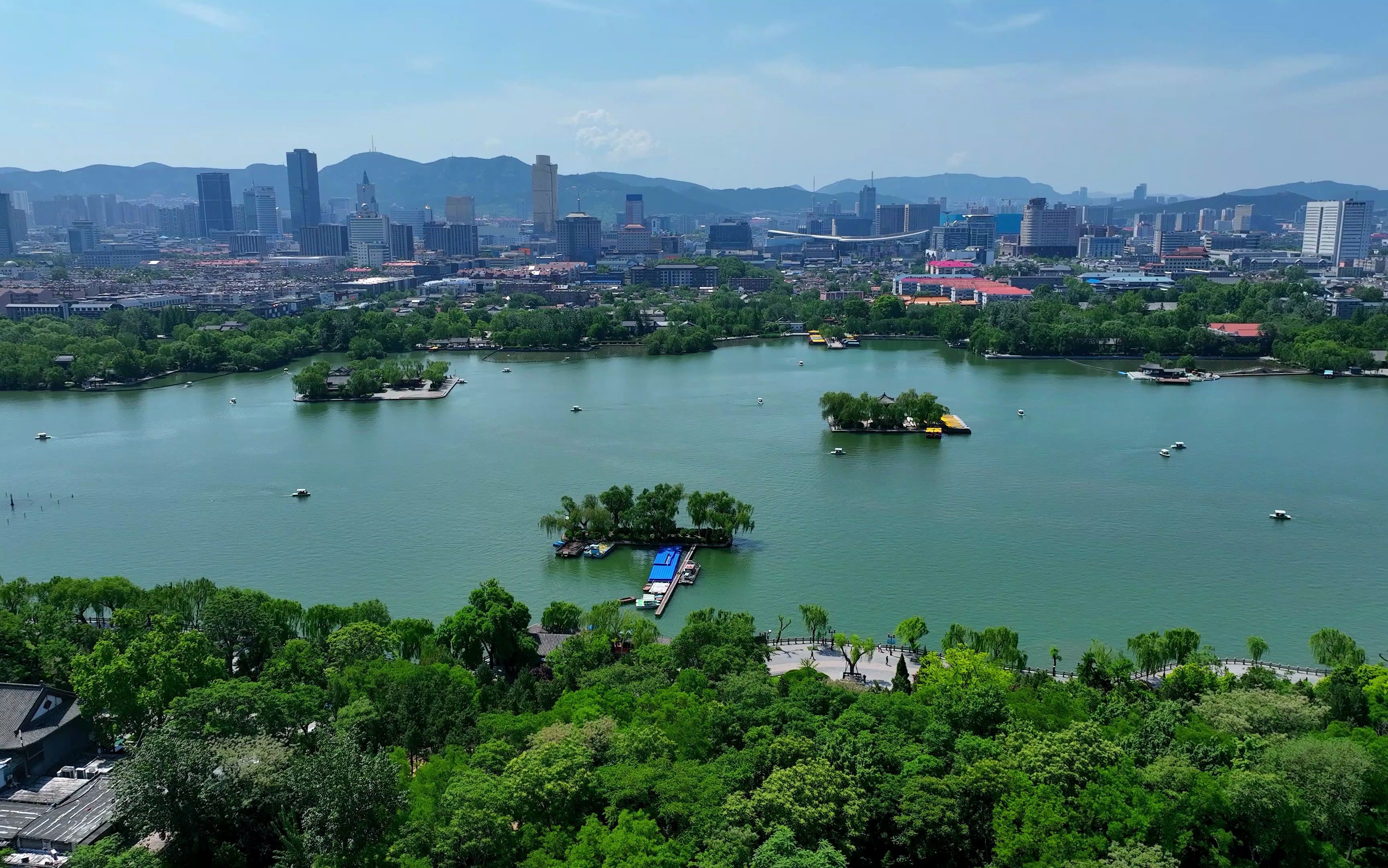 济南大明湖全景图片图片