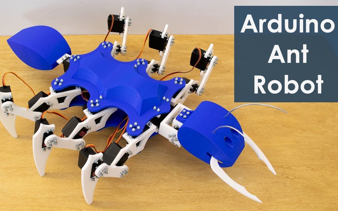 arduino六足蚂蚁机器人[how to mechatronics]