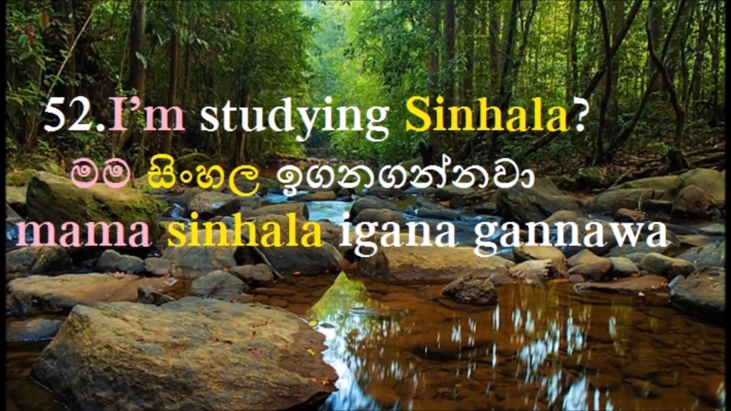 [图]［僧伽罗语］Learn Sinhala - 100 Useful Phrases & Basic Words with Audio (Part 1)