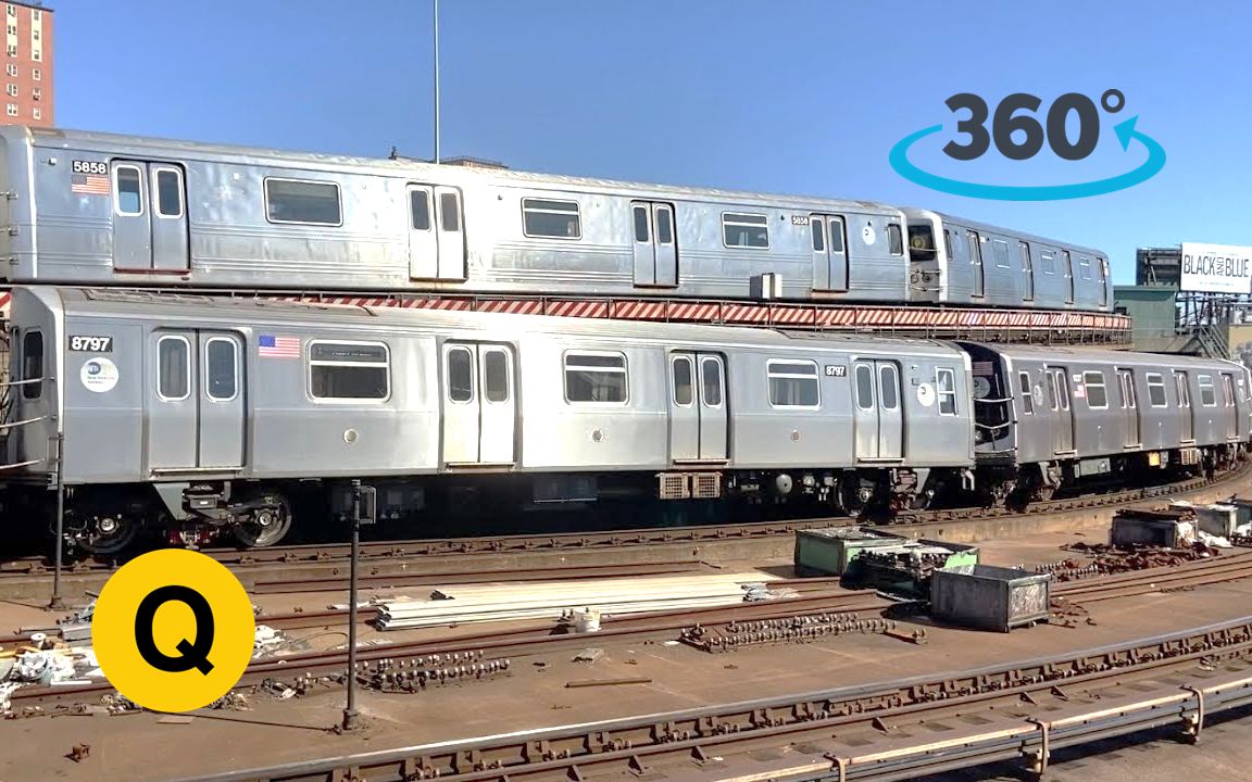 【360°全景视频】纽约地铁q线车尾展望(coney island至prospect park