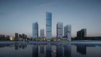 Aedas设计的-杭州富阳“73号地块”项目核心区域概念设计方案动画