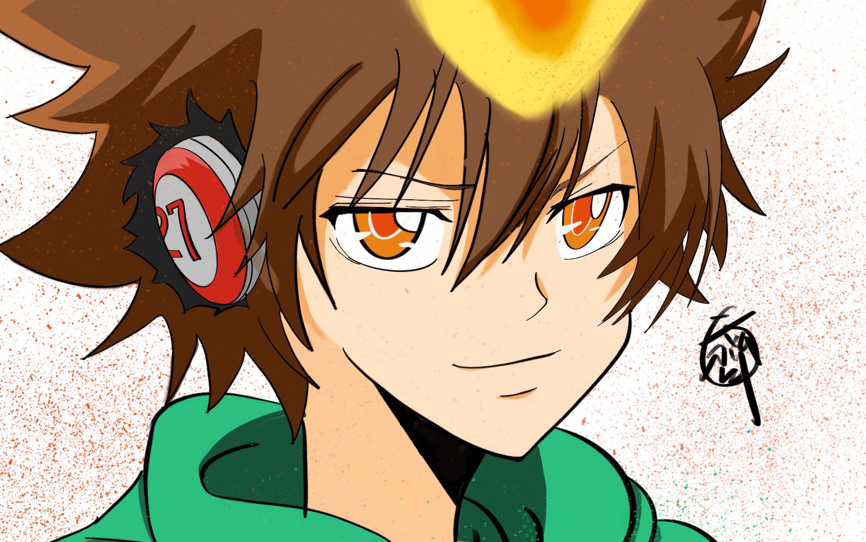 ipad绘画家庭教师十代目头像绘画过程临摹自动漫某一帧