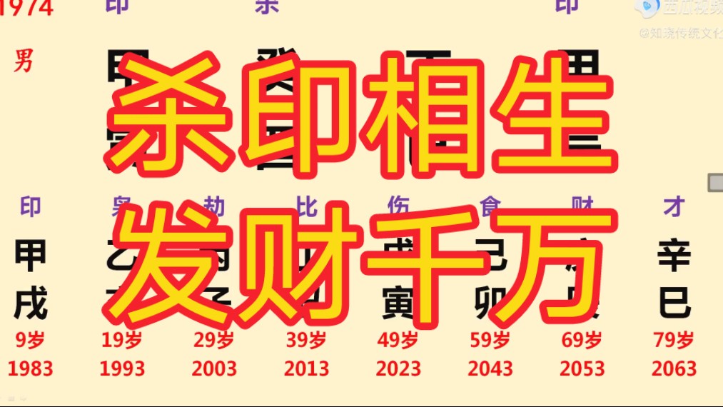 杀印相生,发财千万