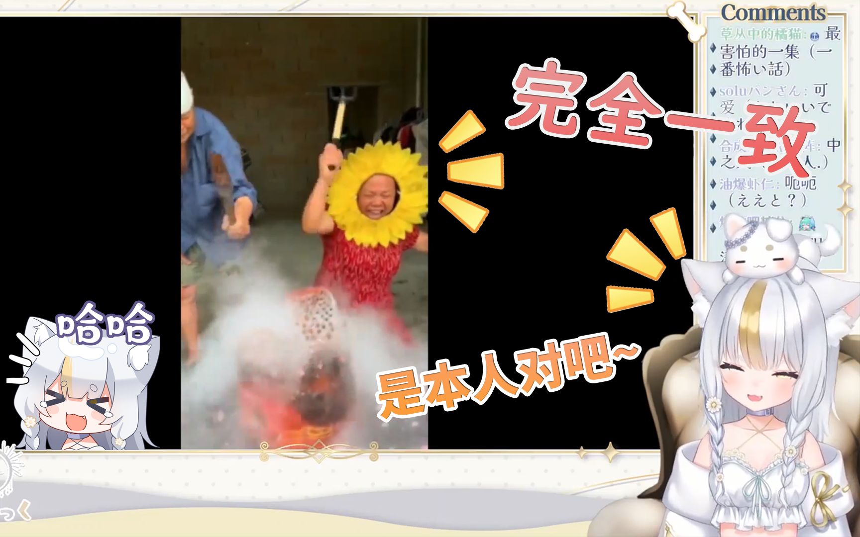 【可妮】中之人暴露?日本萝莉看周妈妈砸冰,笑麻了,笑声竟完全一致!