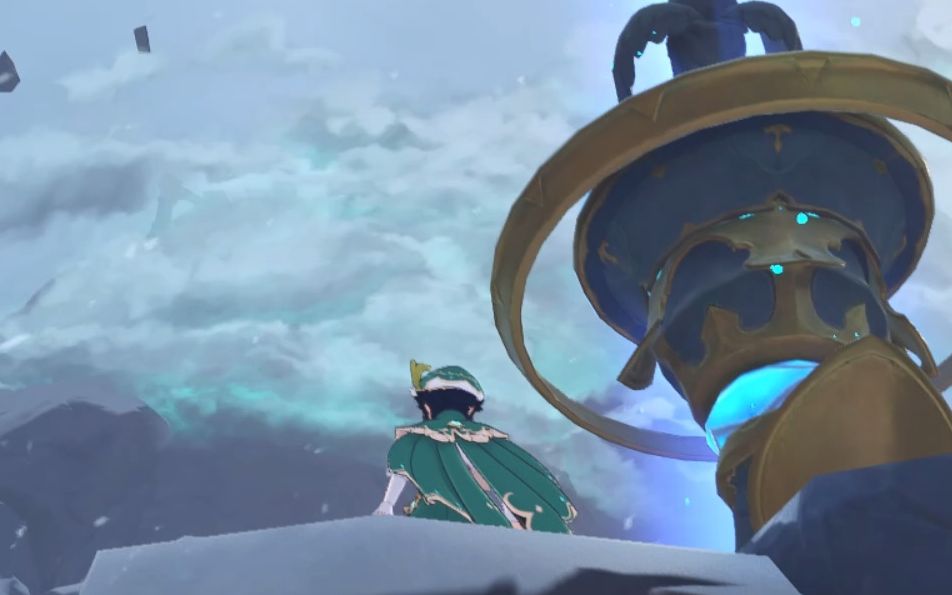 【原神】点亮雪山七天神像的瞬间_哔哩哔哩_bilibili