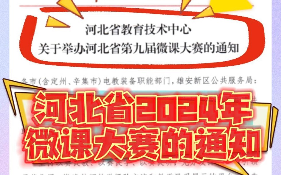 河北省微课大赛开始啦,2024教师微课制作,全省中小学校和幼儿园、中职的教师均可参赛.大赛超高获奖率,评选优质微课一等奖、二等奖、三等奖;想参...