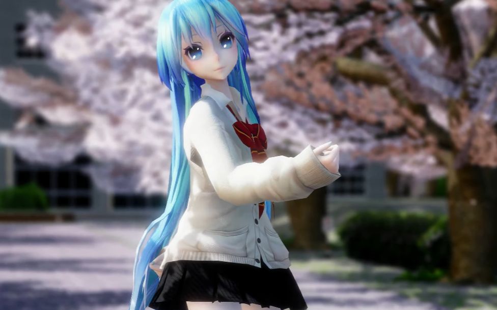 校服miku桜ノ雨想我了吗樱花色的季节里