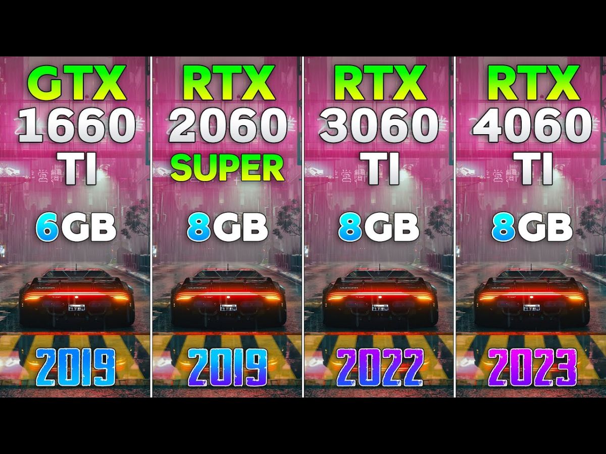 gtx 1660 ti vs rtx 2060s vs rtx 3060 ti vs rtx 4060 ti | 1080p