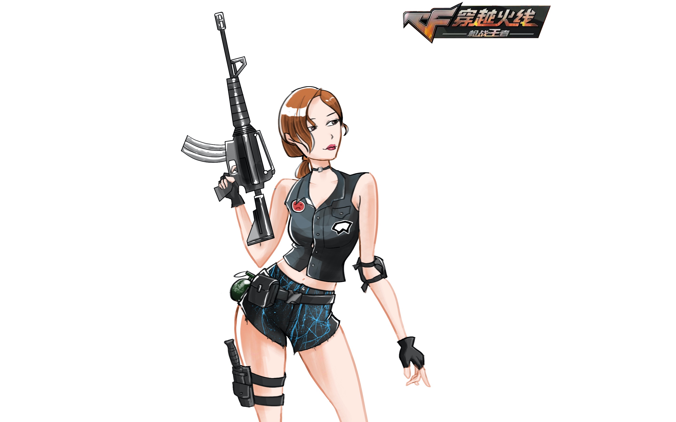 【穿越火线】穿越火线网剧很好看,画了个女主安蓝#宋妍霏#玩游戏的图