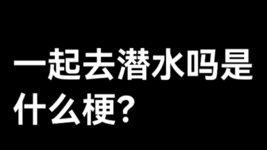 一起去潜水吗是什么梗?AI热梗讲解心领神会.#AI创作 #热梗 #一起去潜水吗#网络热梗 #AIGC #创作灵感 #今日快乐今日发 #AI教程哔哩哔哩bilibili