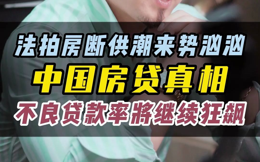 中国房贷真相 法拍房断供潮来势汹汹 不良贷款率将继续狂飙哔哩哔哩bilibili